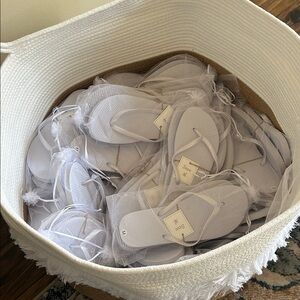 Bulk White Flip Flops (~45 pairs)